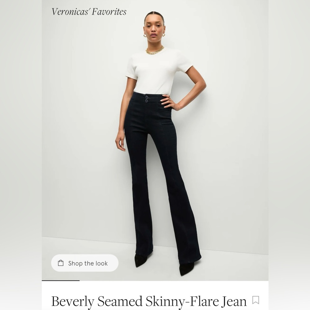 NWT Veronica Beard - Beverly Seamed Skinny-Flare Jean Size 28
